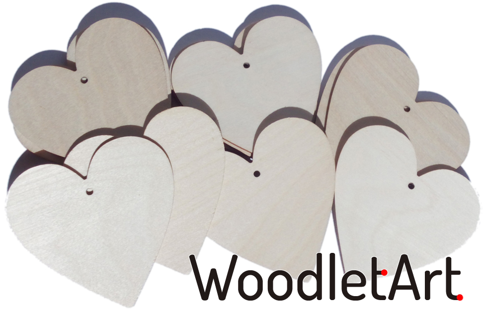 Plywood heart 10cm